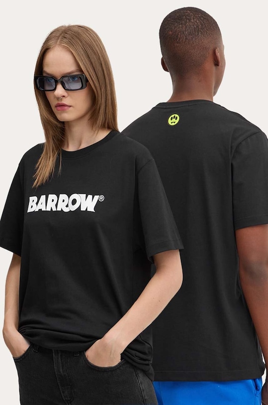 Barrow t-shirt bawełniany nadruk czarny F4BWUATH144