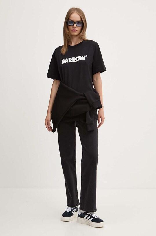 Îmbrăcăminte Barrow tricou din bumbac F4BWUATH144 negru
