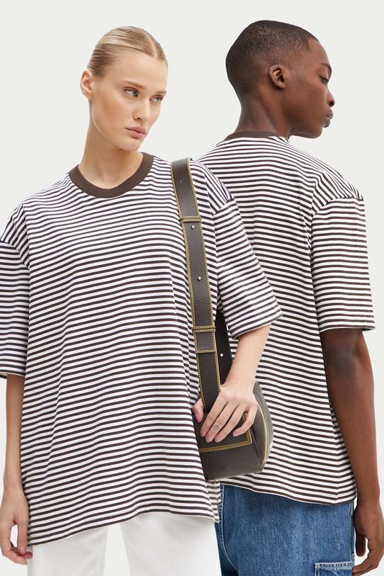 Bavlněné tričko Sunnei relaxed hnědá RTWXJER001