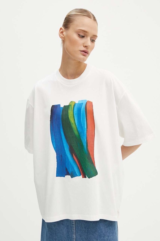 Îmbrăcăminte Sunnei tricou din bumbac RTWXJER002 alb