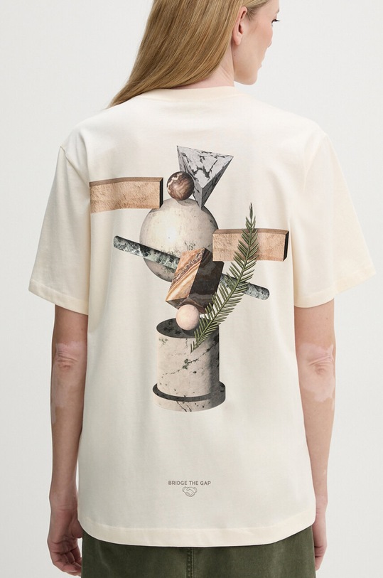 Бавовняна футболка Filling Pieces 74414089936 бежевий AW24