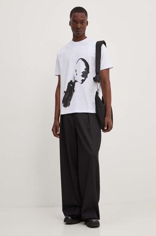Heliot Emil t-shirt in cotone HE.M.09.041.C07 bianco AW24