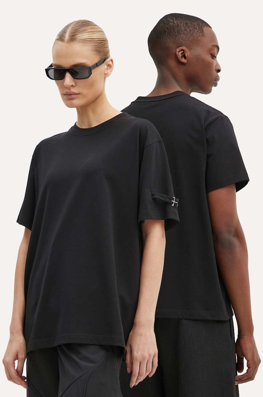 Majica kratkih rukava Heliot Emil regular crna PREAW24.M.09.119