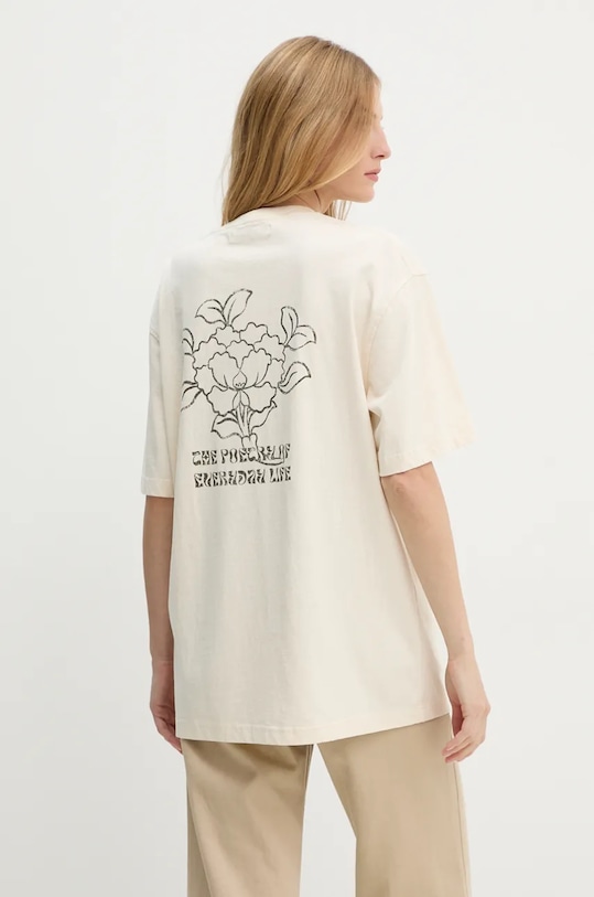 Îmbrăcăminte Samsoe Samsoe tricou din bumbac SAPOETRY U24300004 bej