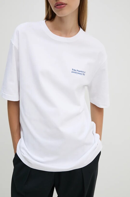Îmbrăcăminte Samsoe Samsoe tricou din bumbac SAPOETRY U24300010 alb