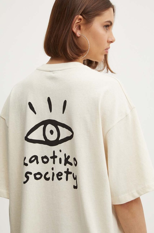 Îmbrăcăminte Kaotiko tricou din bumbac AP046.01S.G002 bej