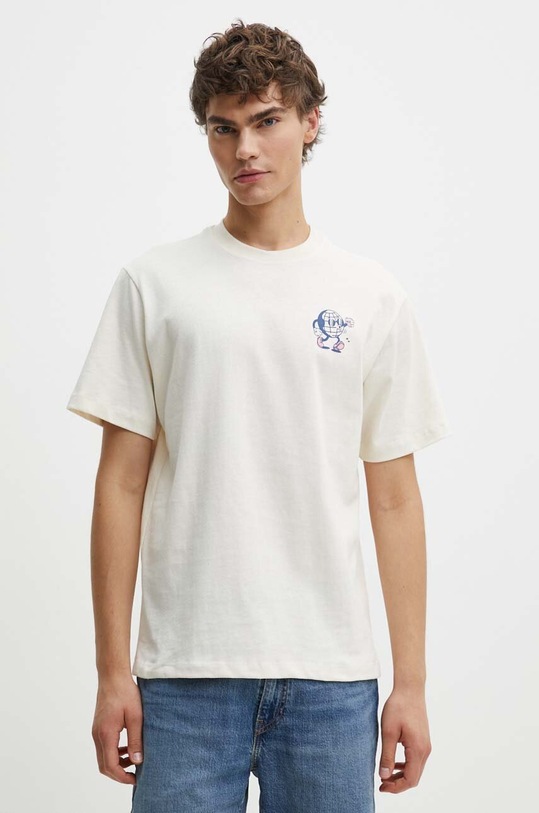 Bavlněné tričko Kaotiko béžová AP059.01S.G002