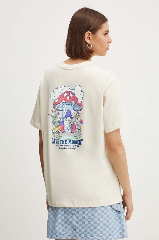 Kaotiko tricou din bumbac AP042.01S.G002 bej