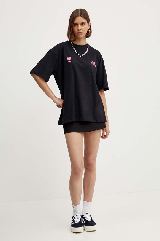 Odzież Kaotiko t-shirt bawełniany AM097.01.G002 czarny