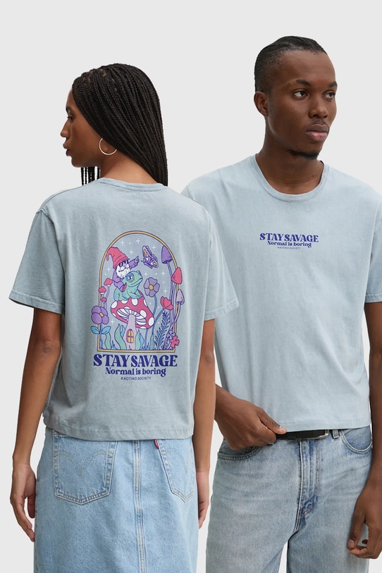 Бавовняна футболка Kaotiko бавовна сірий AP028.01.M002