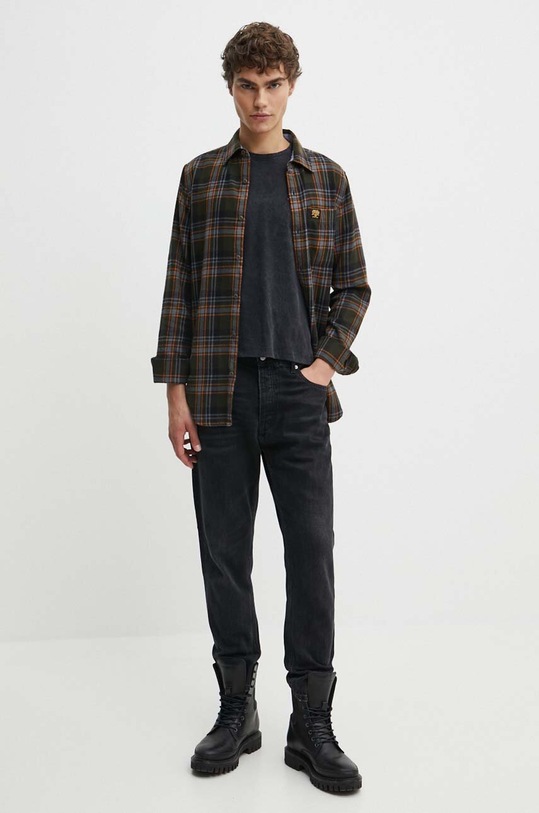 Kaotiko tricou din bumbac AP019.01.M002 negru AW24