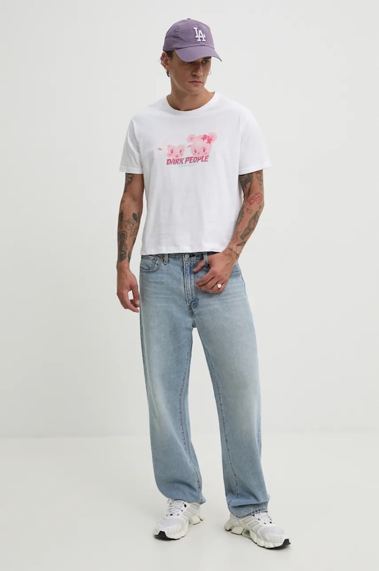 Oblečení Bavlněné tričko Kaotiko AP017.01.M002 bílá