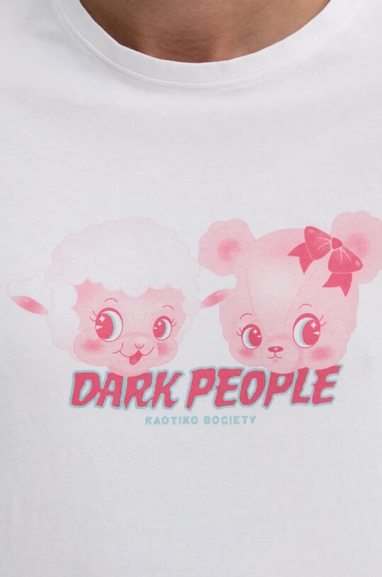 Bavlněné tričko Kaotiko AP017.01.M002 bílá