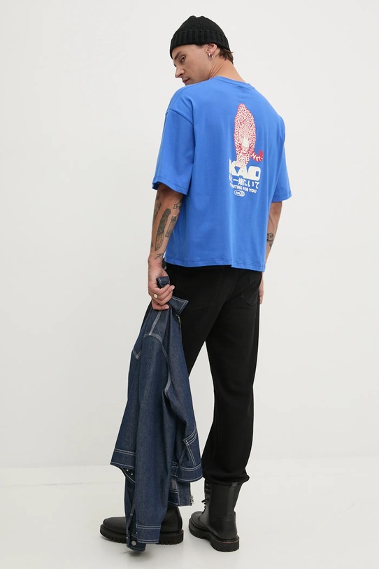 Kaotiko tricou din bumbac albastru AP007.01.G002