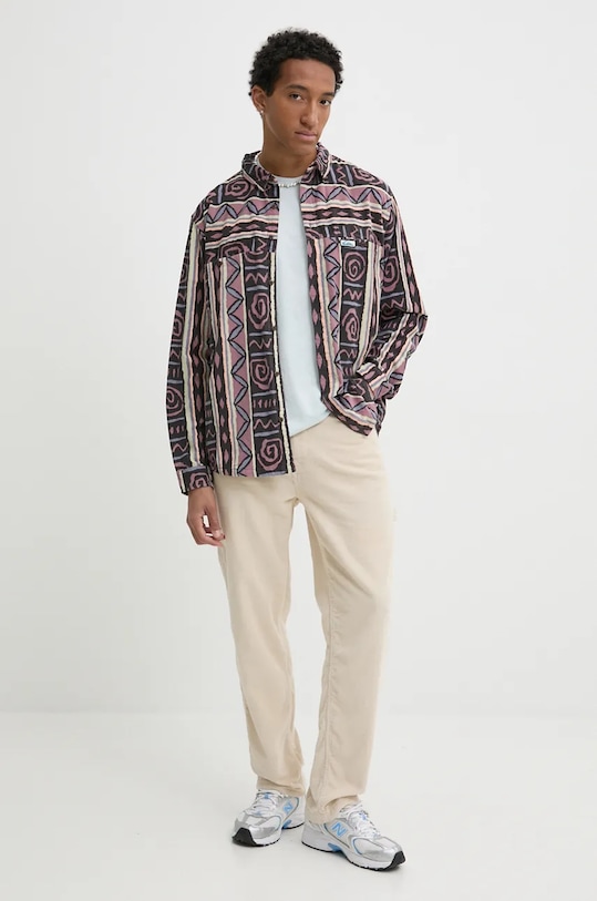 Bavlněné tričko Kaotiko AP067.01.G002 modrá AW24