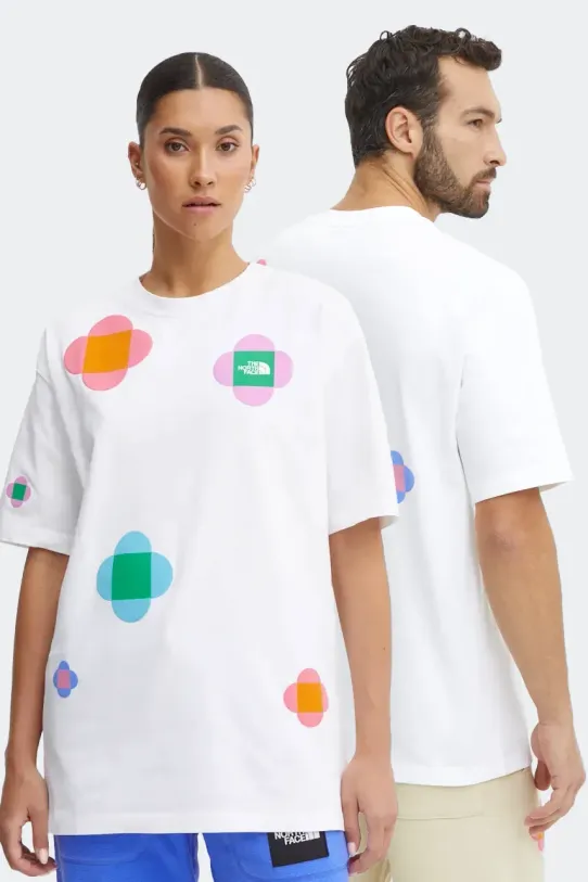 Bavlnené tričko The North Face TNF x Yinka Ilori potlač biela NF0A8AMCFN41