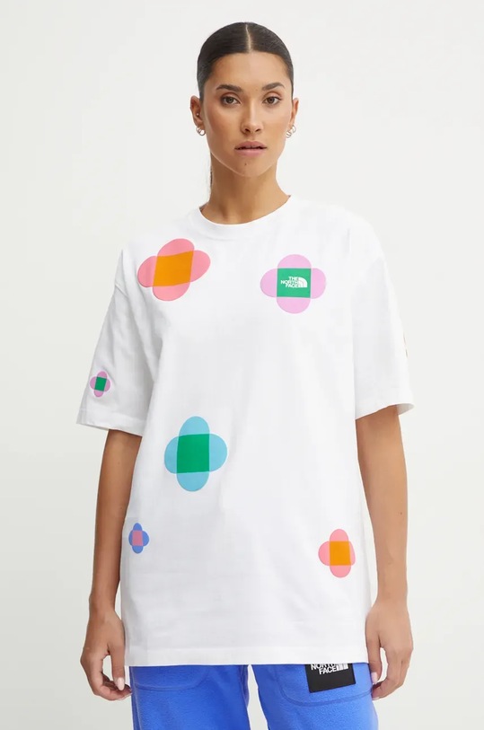 Bavlnené tričko The North Face TNF x Yinka Ilori biela NF0A8AMCFN41