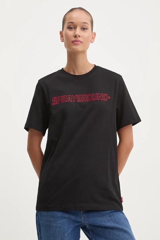 Oblečenie Bavlnené tričko Sprayground 21PESP002D čierna
