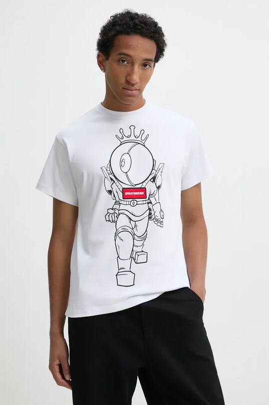 Дрехи Памучна тениска Sprayground SP620 бял