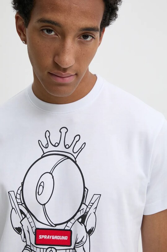 Памучна тениска Sprayground бял SP620