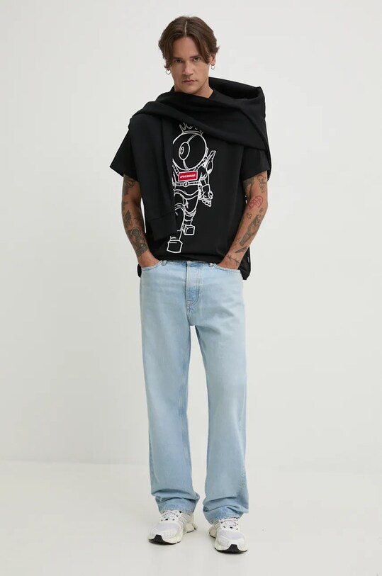 Sprayground t-shirt bawełniany czarny SP620