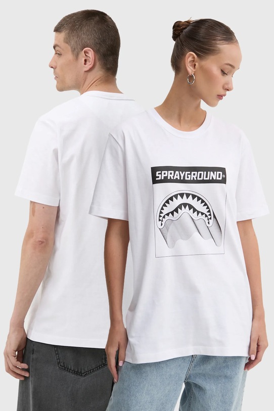 Памучна тениска Sprayground свободна бял SP667