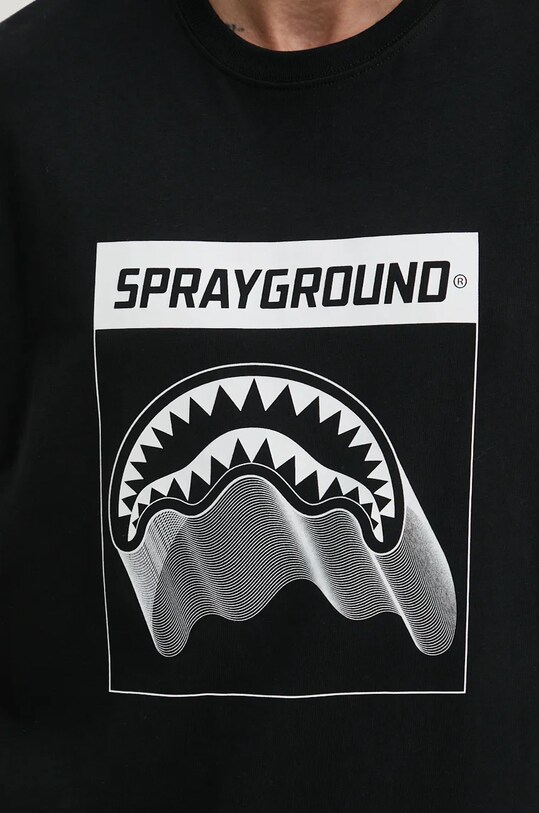 Sprayground tricou din bumbac SP667 negru