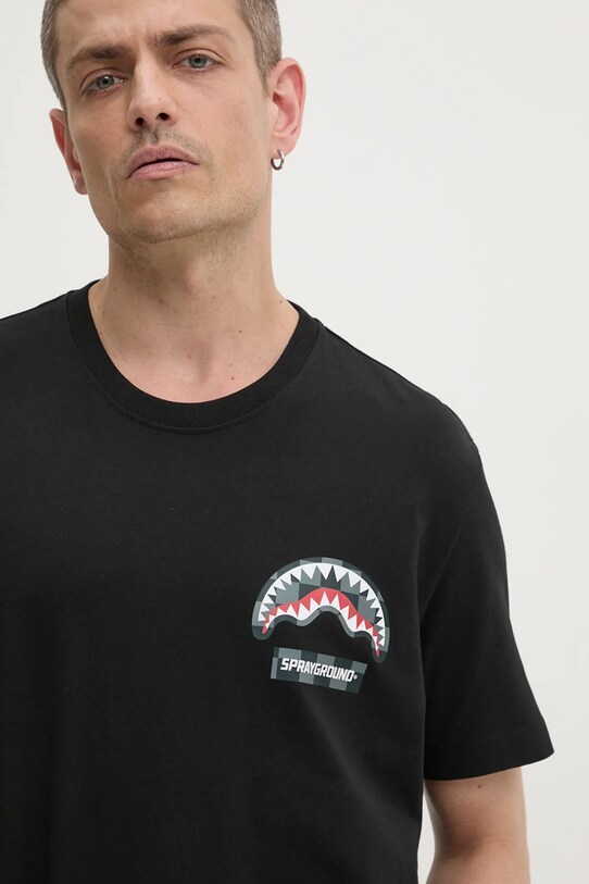 Хлопковая футболка Sprayground SP679 чёрный