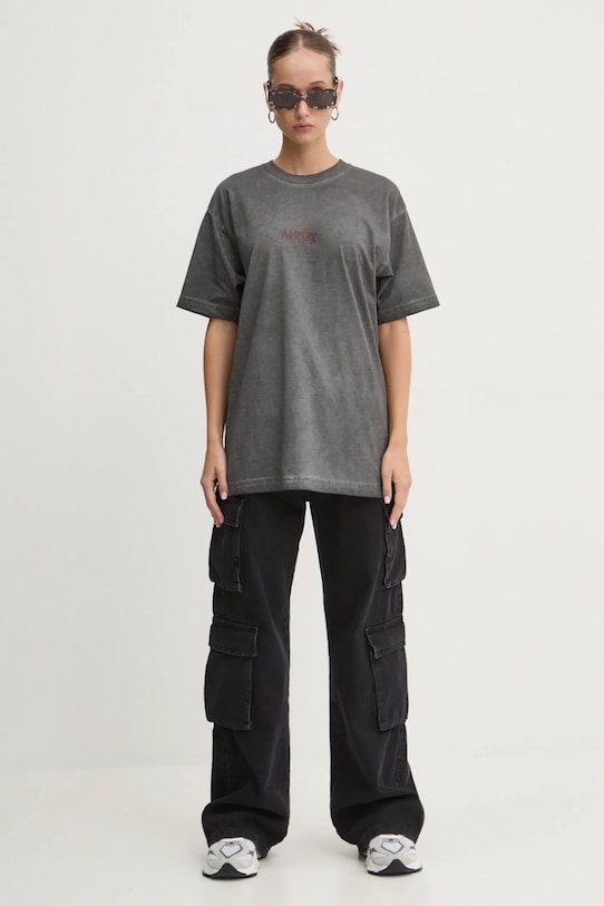 Vertere Berlin tricou din bumbac VER.T268 gri AW24