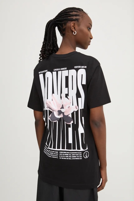 Vertere Berlin tricou din bumbac VER.T256 negru