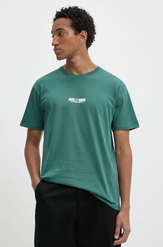 Памучна тениска Vertere Berlin VER.T255 зелен AW24