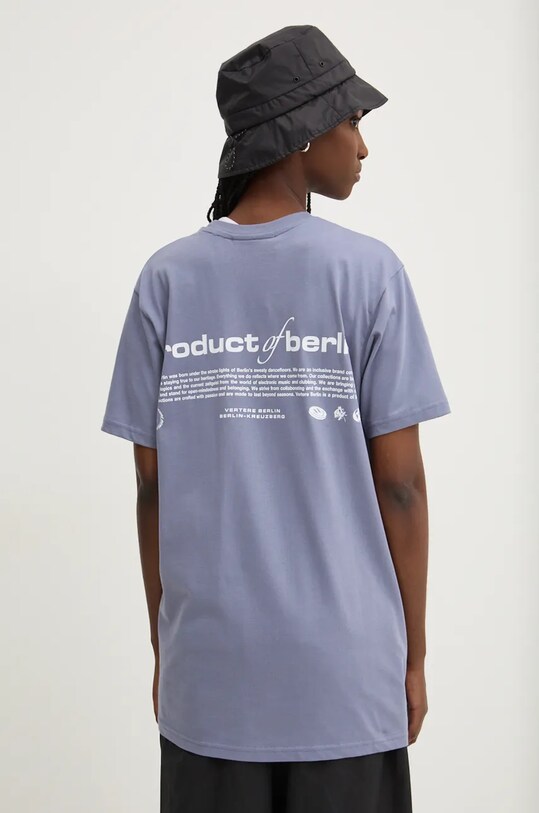 Vertere Berlin t-shirt bawełniany VER.T252 fioletowy AW24