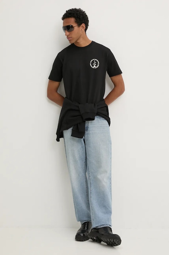 Vertere Berlin tricou din bumbac VER.T252 negru AW24