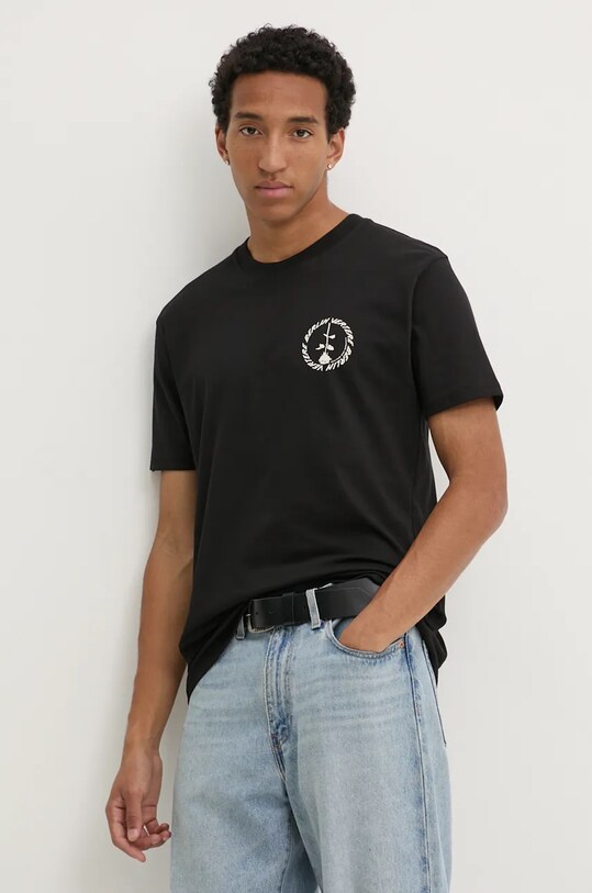 Vertere Berlin tricou din bumbac negru VER.T252