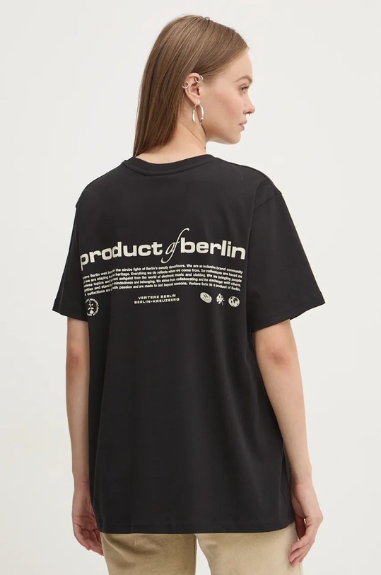 Vertere Berlin tricou din bumbac VER.T252 negru