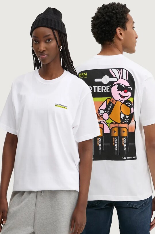 Vertere Berlin tricou din bumbac print alb VER.T271