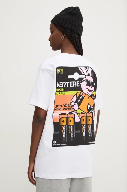 Vertere Berlin tricou din bumbac VER.T271 alb AW24