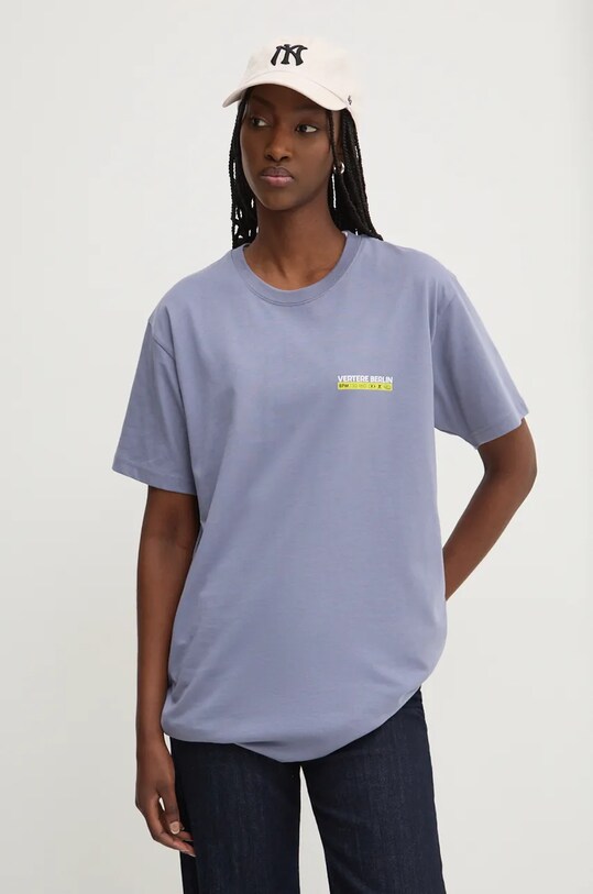 Vertere Berlin tricou din bumbac violet VER.T271