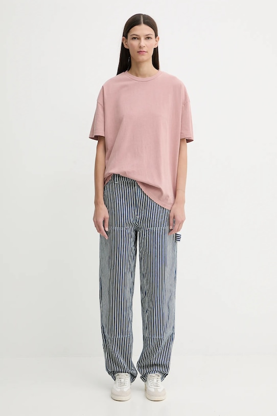 A.P.C. pamut póló Floater COHBS.M26437.FAD rózsaszín AW24