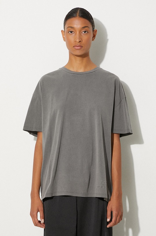 Oblečenie Bavlnené tričko A.P.C. Floater COHBS.M26437.LAD sivá