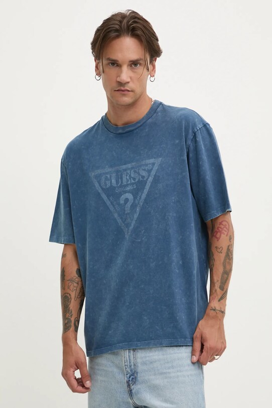Odzież Guess Originals t-shirt bawełniany M4BI13.K8FQ4 niebieski