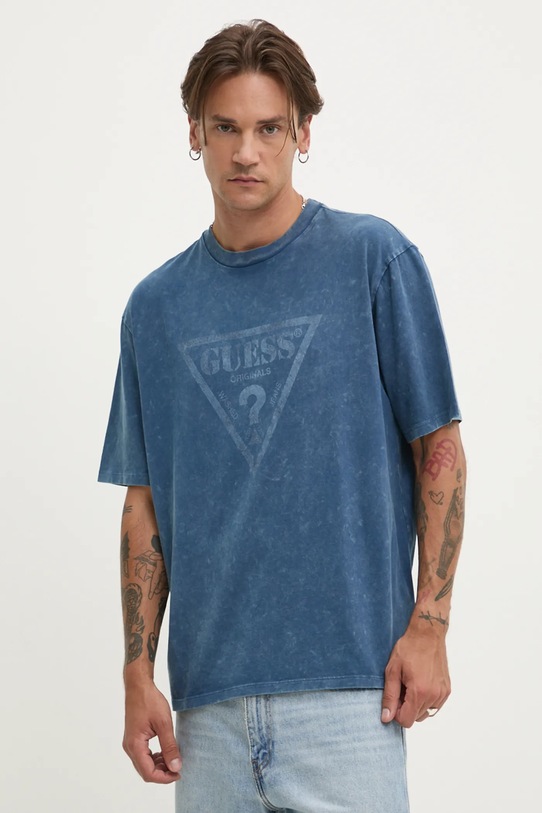 Oblečenie Bavlnené tričko Guess Originals M4BI13.K8FQ4 modrá