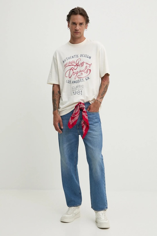 Pamučna majica Guess Originals bež M4BI18.K8FQ4