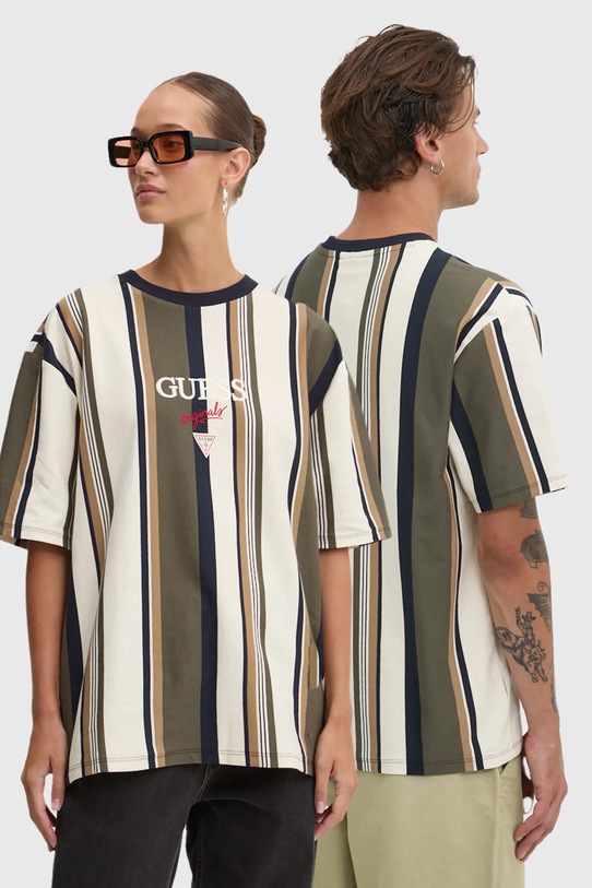 Bavlněné tričko Guess Originals nášivka vícebarevná M4BI56.K8FQ4