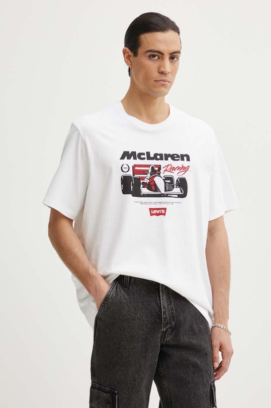 Levi's t-shirt bawełniany Levi’s x McLaren biały A8991.0000