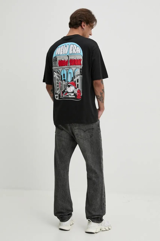Bavlněné tričko New Era 60564865 černá AW24