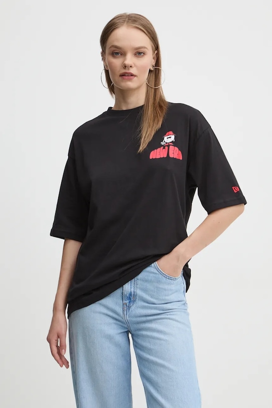 Bavlněné tričko New Era 60564865 černá