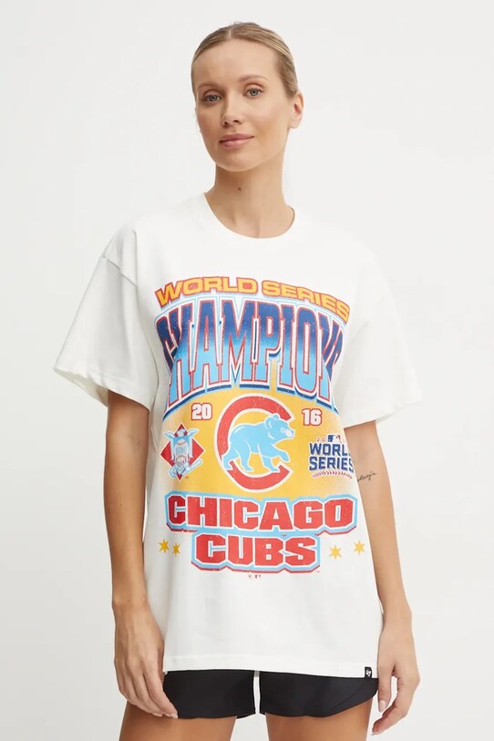 Îmbrăcăminte 47 brand tricou din bumbac MLB Chicago Cubs BU005TMYIHQ632915SS bej