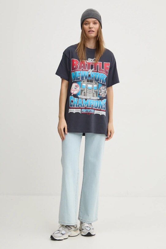 Бавовняна футболка 47 brand MLB New York Yankees BU017TMYIHQ632878VN темно-синій