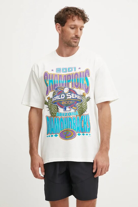 47 brand t-shirt bawełniany MLB Arizona Diamondbacks BU029TMYIHQ632880SS beżowy AW24